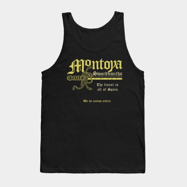 Montoya Sword Company (gold tone text) Tank Top by GeekGiftGallery
